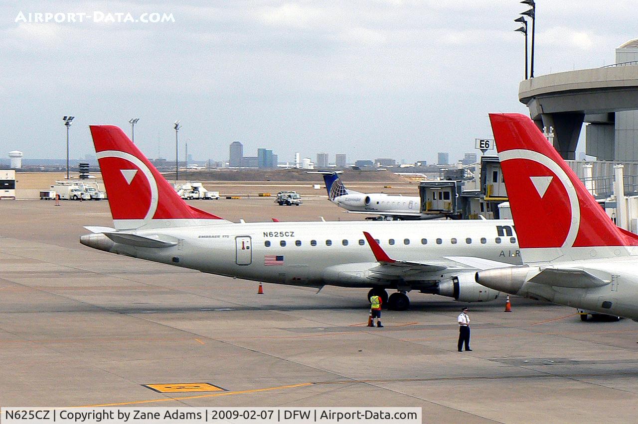 N625CZ, 2008 Embraer 175LR (ERJ-170-200LR) C/N 17000225, Northwest Airlines at DFW