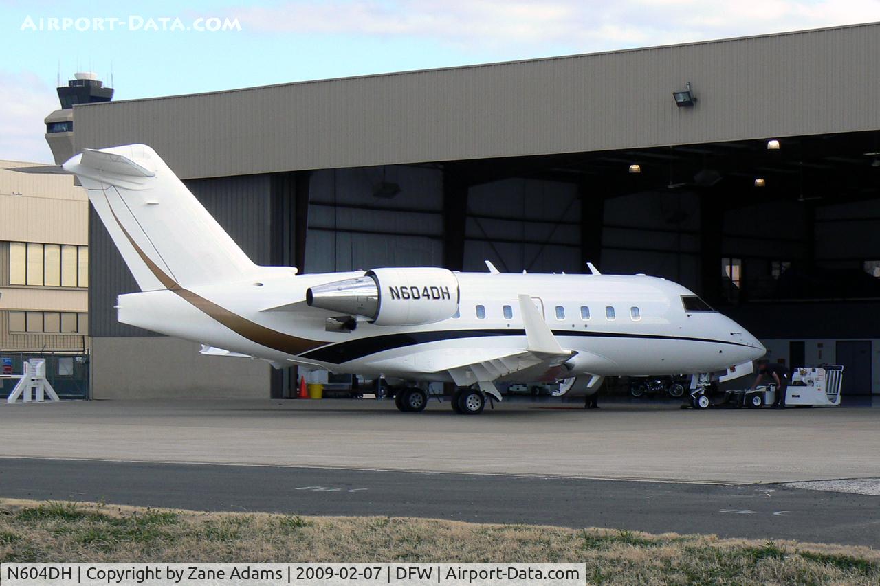 N604DH, 1997 Canadair Challenger 604 (CL-600-2B16) C/N 5344, At DFW Airport