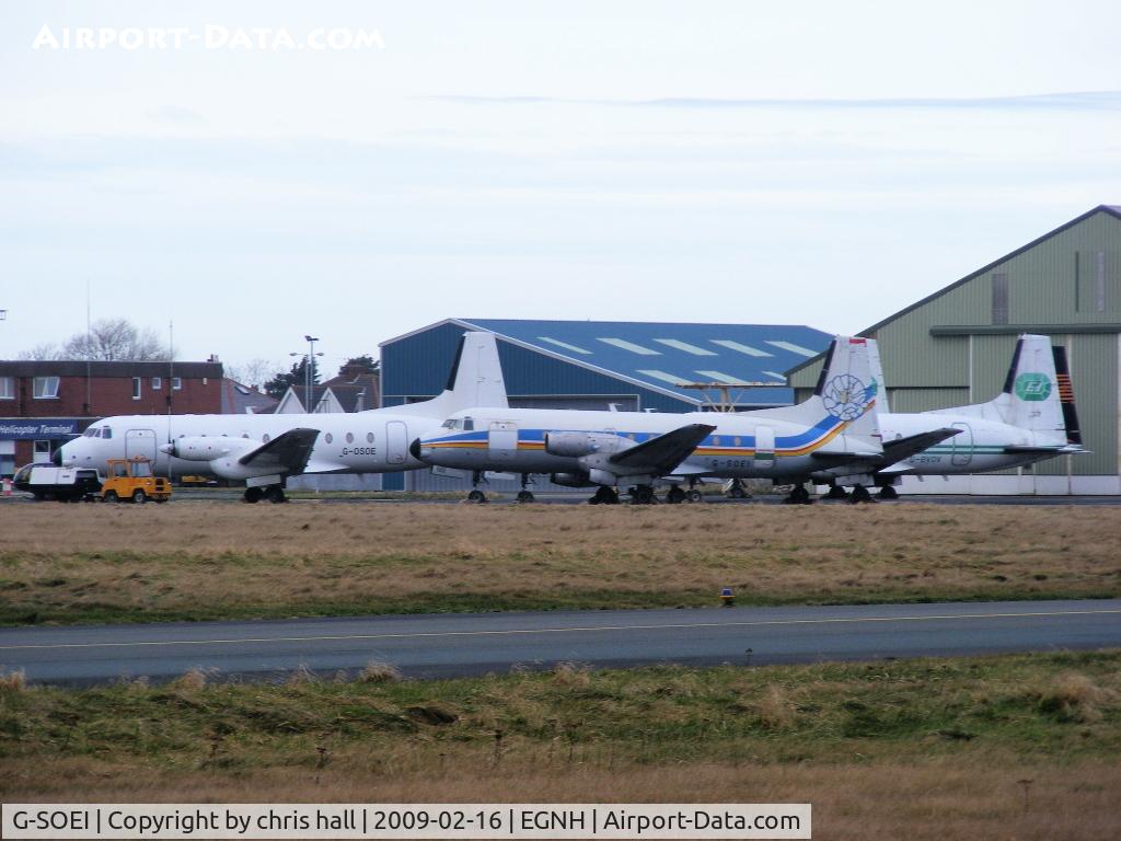 G-SOEI, 1971 Hawker Siddeley HS.748 Series 2A C/N 1689, with four other ex Emerald Airways 748's