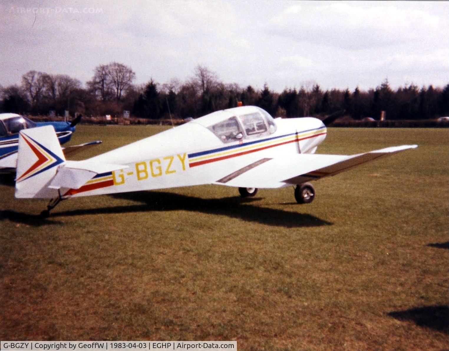 G-BGZY, 1958 Wassmer (Jodel) D-120 Paris-Nice C/N 118, Jodel D.120 G-BGZY attending the 1983 Jodel fly-in at Popham