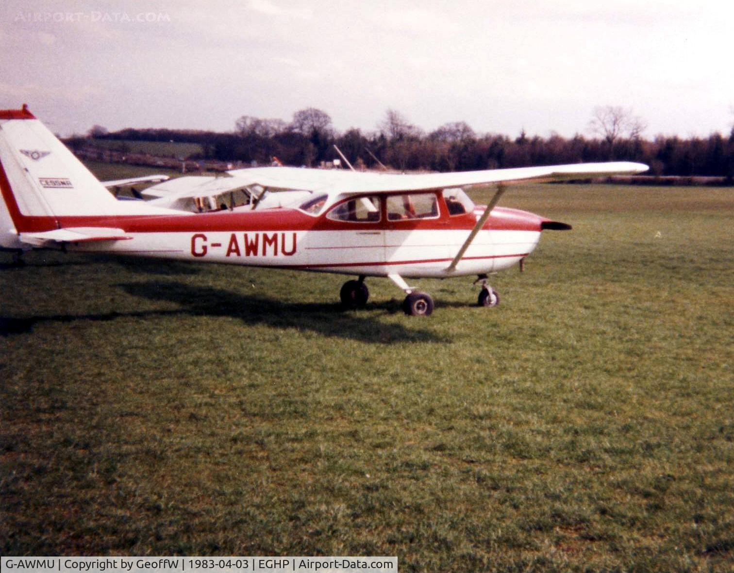 G-AWMU, 1968 Reims F172H Skyhawk C/N 0487, Cessna F172H G-AWMU attending the 1983 Jodel fly-in at Popham
