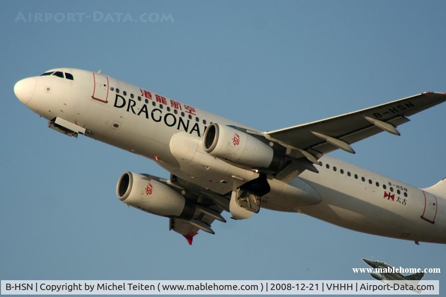 B-HSN, Airbus A320-232 C/N 2428, Dragonair