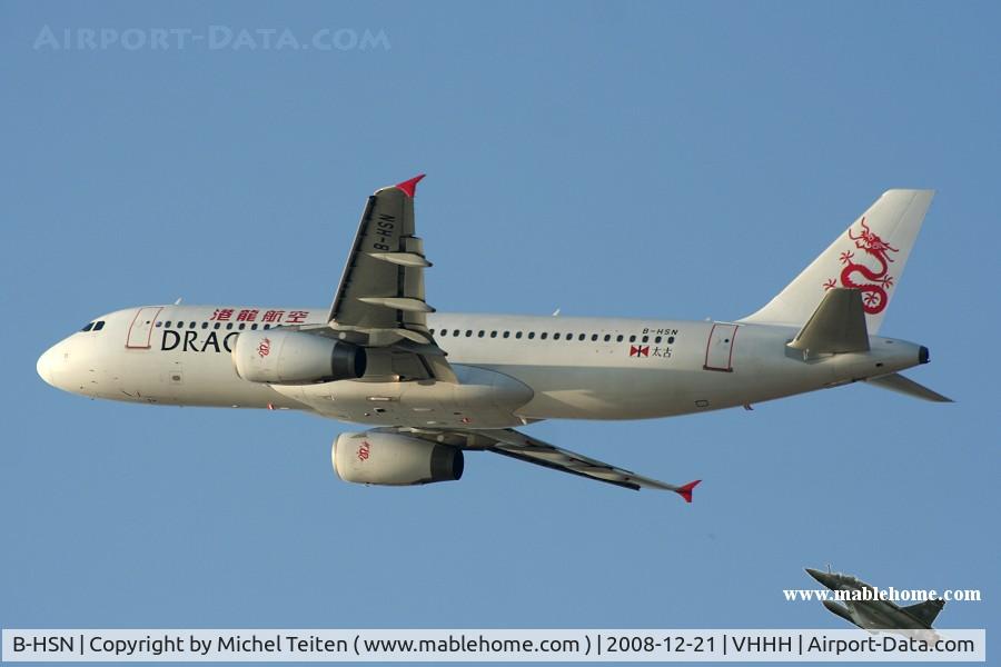 B-HSN, Airbus A320-232 C/N 2428, Dragonair