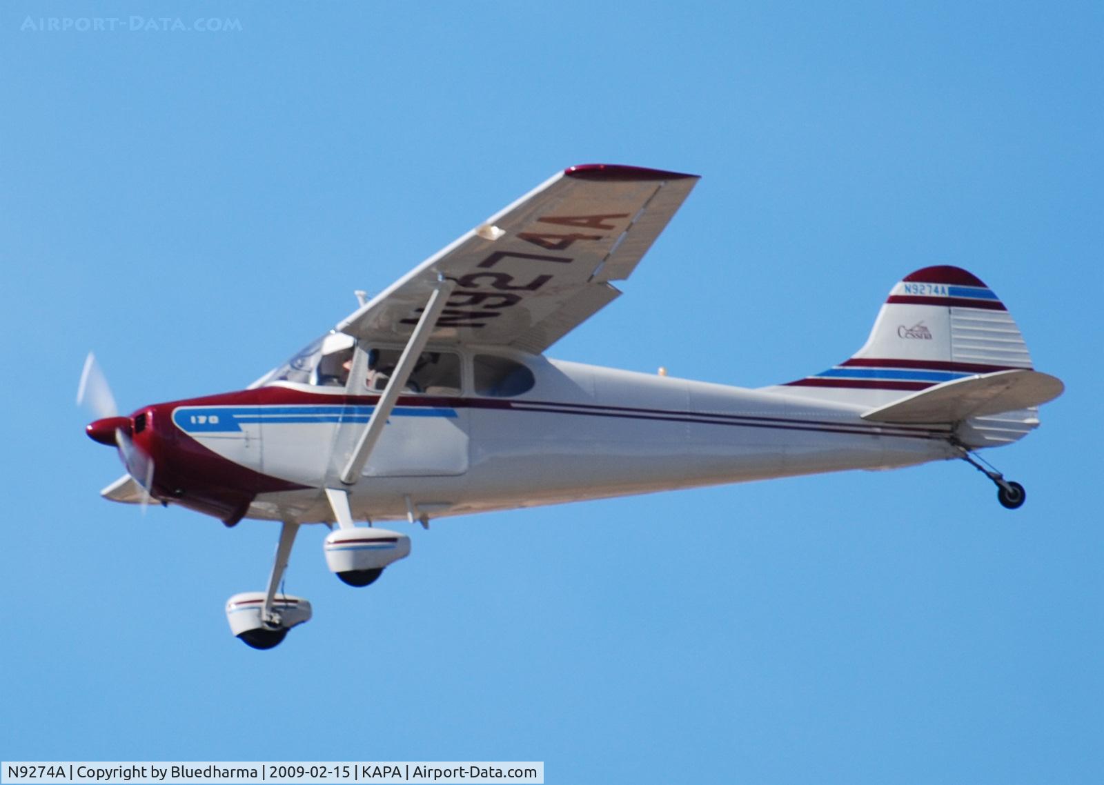 N9274A, 1949 Cessna 170A C/N 19035, Touch and Go on 17R.