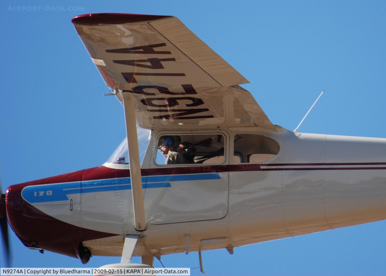 N9274A, 1949 Cessna 170A C/N 19035, On final approach to 17L.