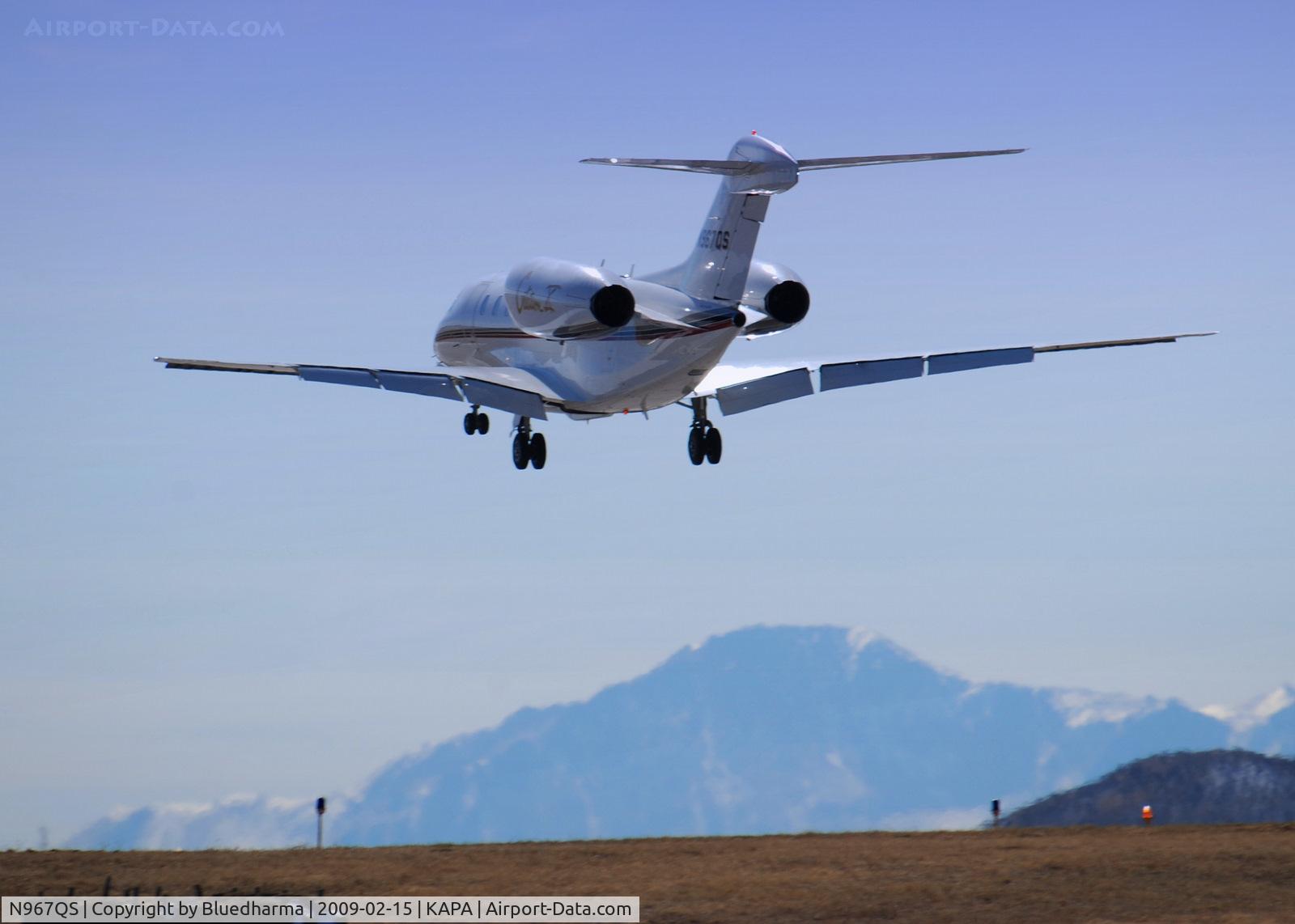 N967QS, 1998 Cessna 750 Citation X Citation X C/N 750-0067, Touchdown on 17L.