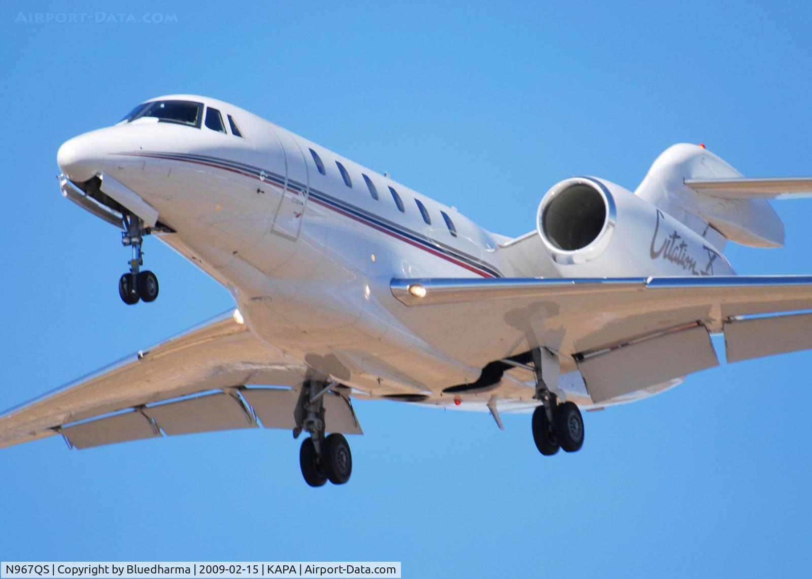N967QS, 1998 Cessna 750 Citation X Citation X C/N 750-0067, On final to 17L.