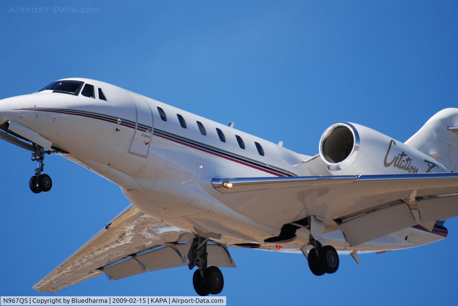 N967QS, 1998 Cessna 750 Citation X Citation X C/N 750-0067, On final to 17L.