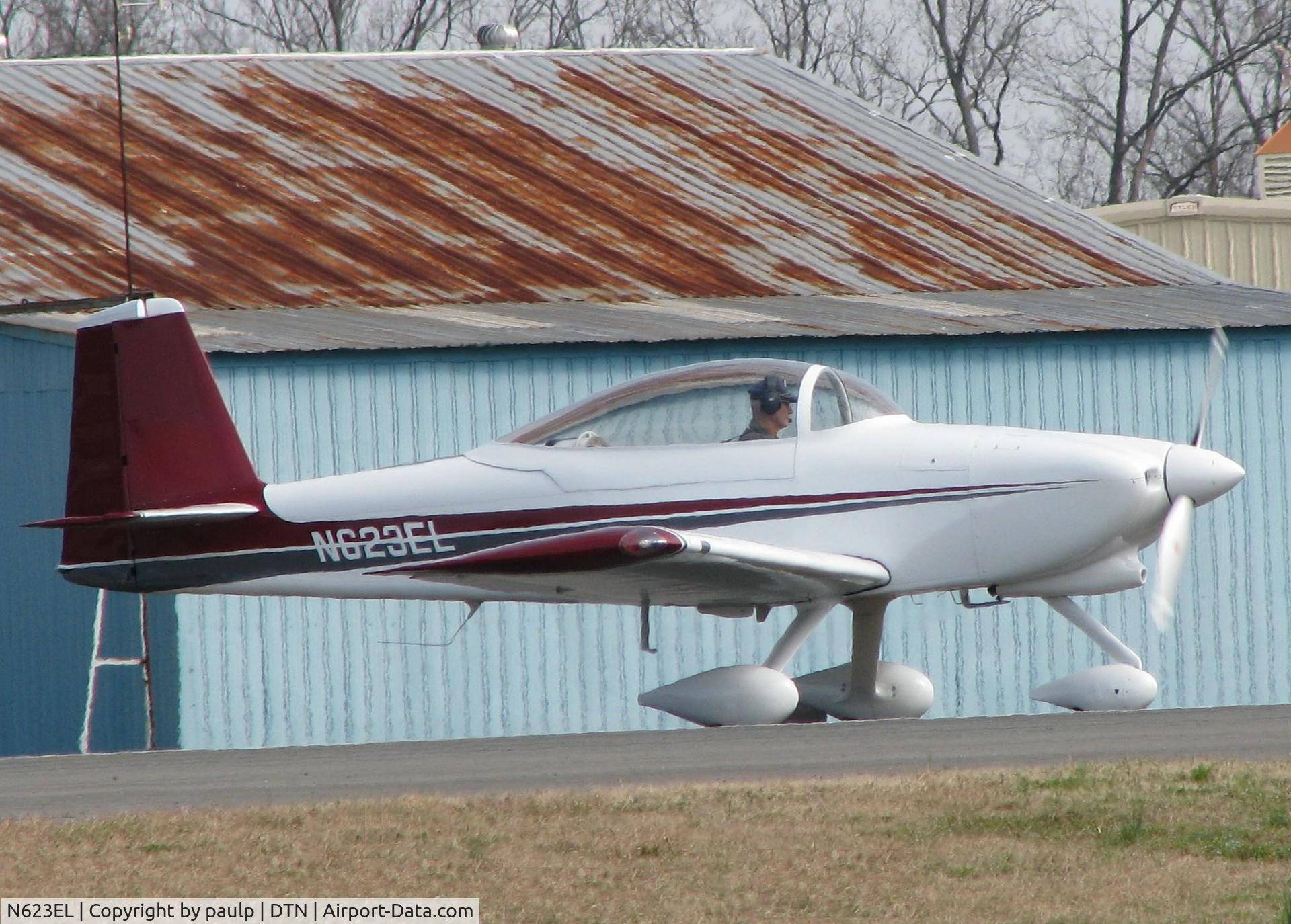 N623EL, 2007 Vans RV-8A C/N 81432, Taking off from the Downtown Shreveport airport.
