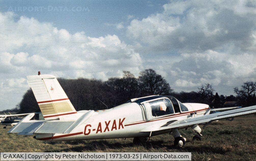 G-AXAK, 1969 Socata MS-880B Rallye Club C/N 1304, This Rallye Club attended the Shuttleworth Collection display at Old Warden in the Spring of 1973.