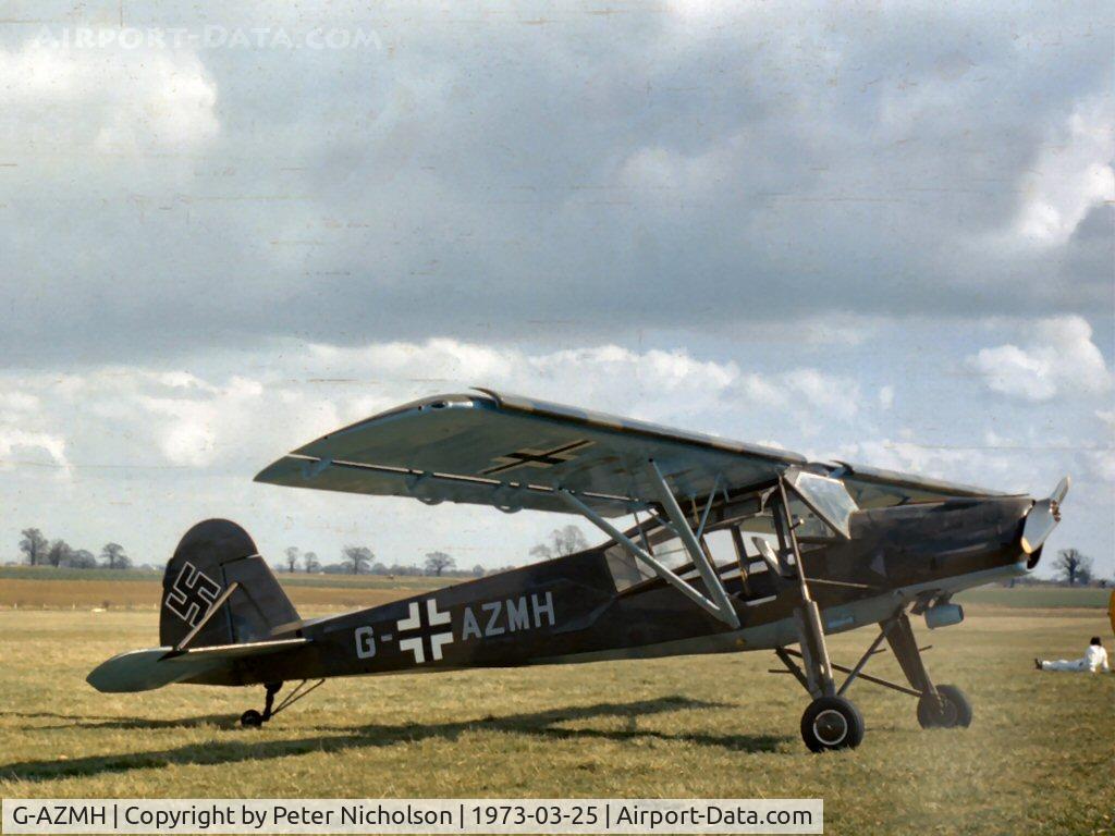 G-AZMH, 1951 Morane-Saulnier MS-500 Criquet C/N 637, This Criquet attended the Shuttleworth Collection display at Old Warden in the Spring of 1973.