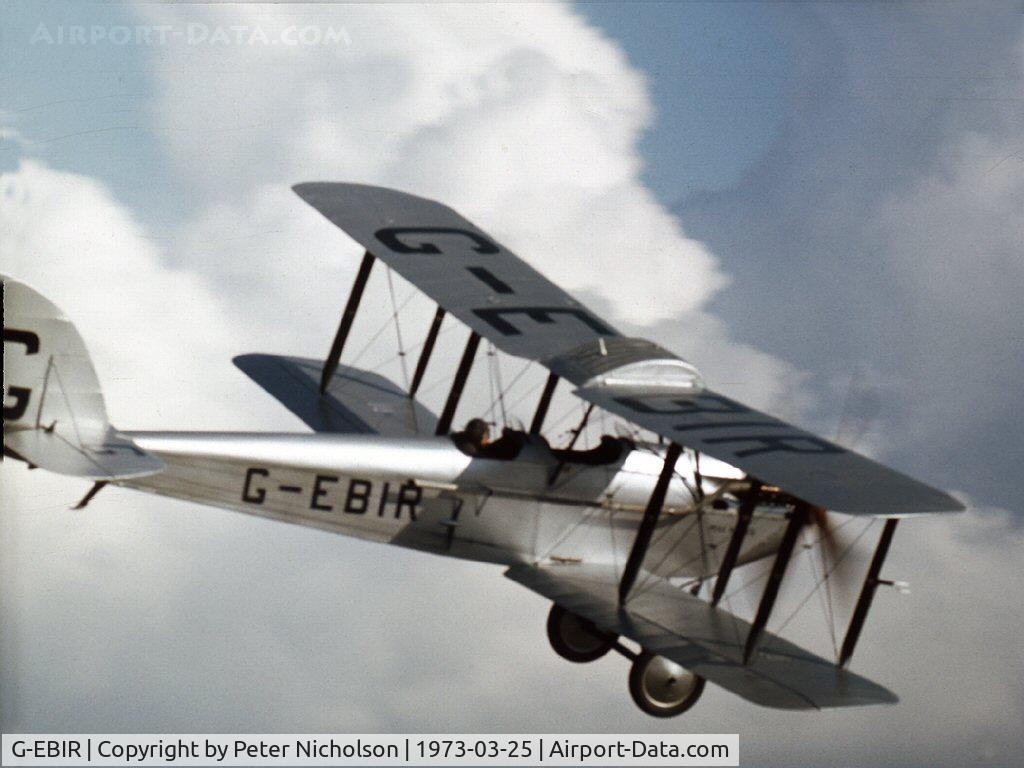G-EBIR, 1924 De Havilland DH.51Moth C/N 102, The Shuttleworth Collection displayed this Moth at their display at Old Warden in the Spring of 1973.