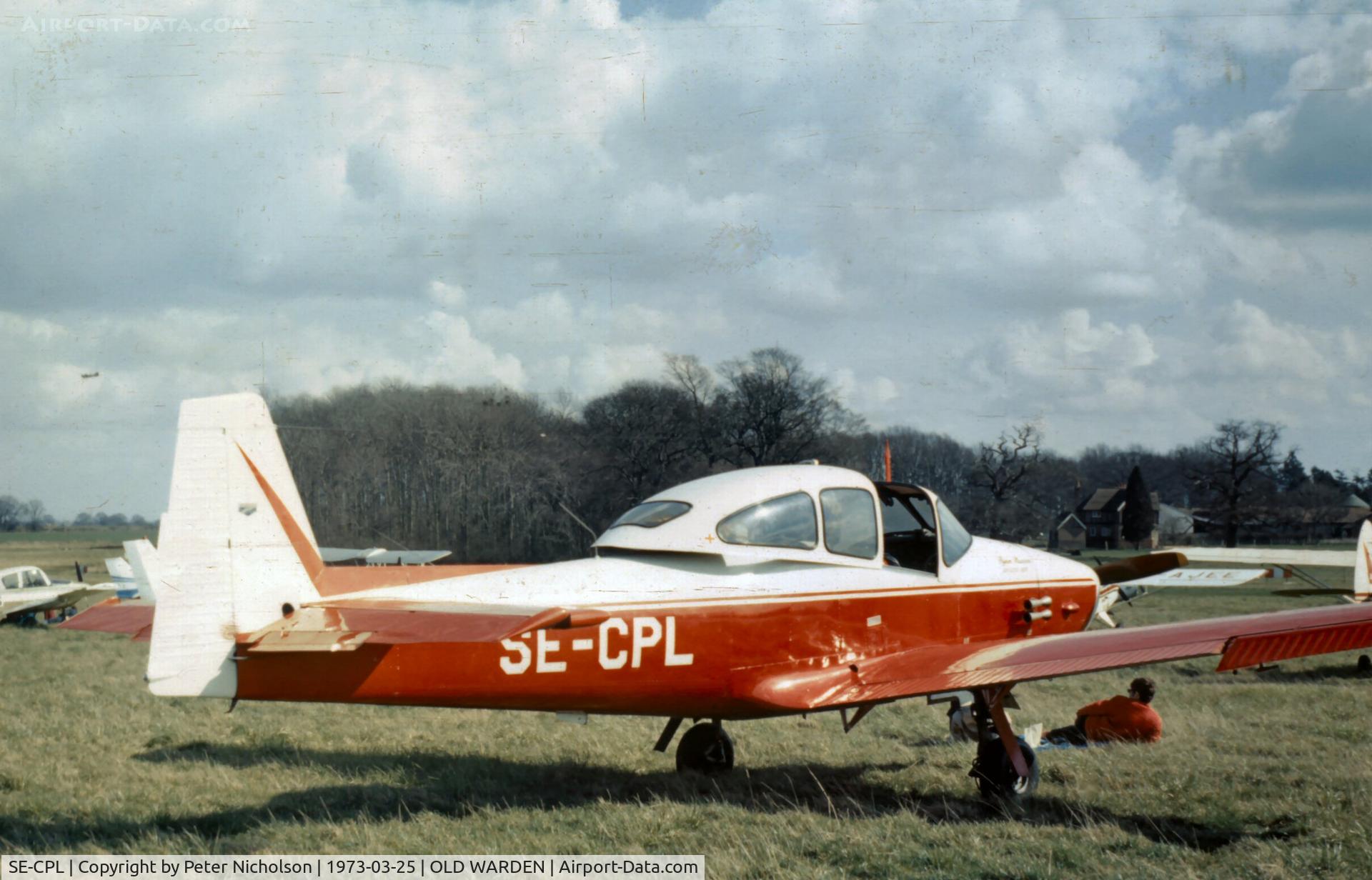SE-CPL, 1949 Ryan Navion A C/N NAV-4-1786, This Navion was a visitor to the Shuttleworth Collection display at Old Warden in the Spring of 1973.