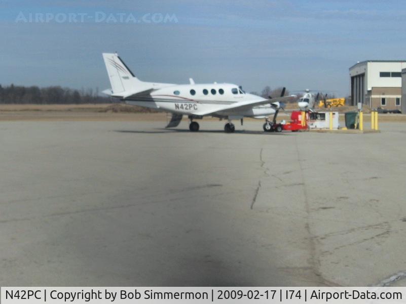 N42PC, 1973 Beech E-90 King Air C/N LW-85, On the ramp at Urbana, Ohio