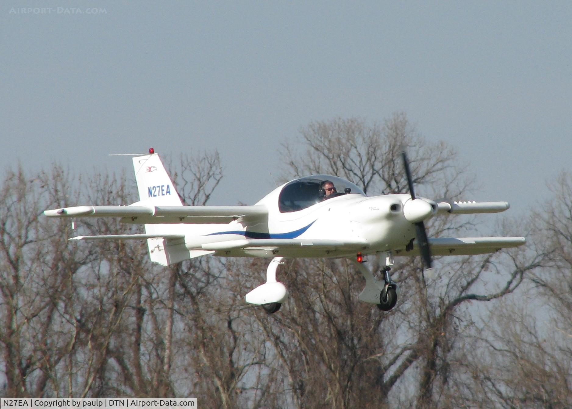 N27EA, 1999 Eagle Aircraft Eagle 150B C/N 028, Touching down on 14 at Downtown Shreveport.