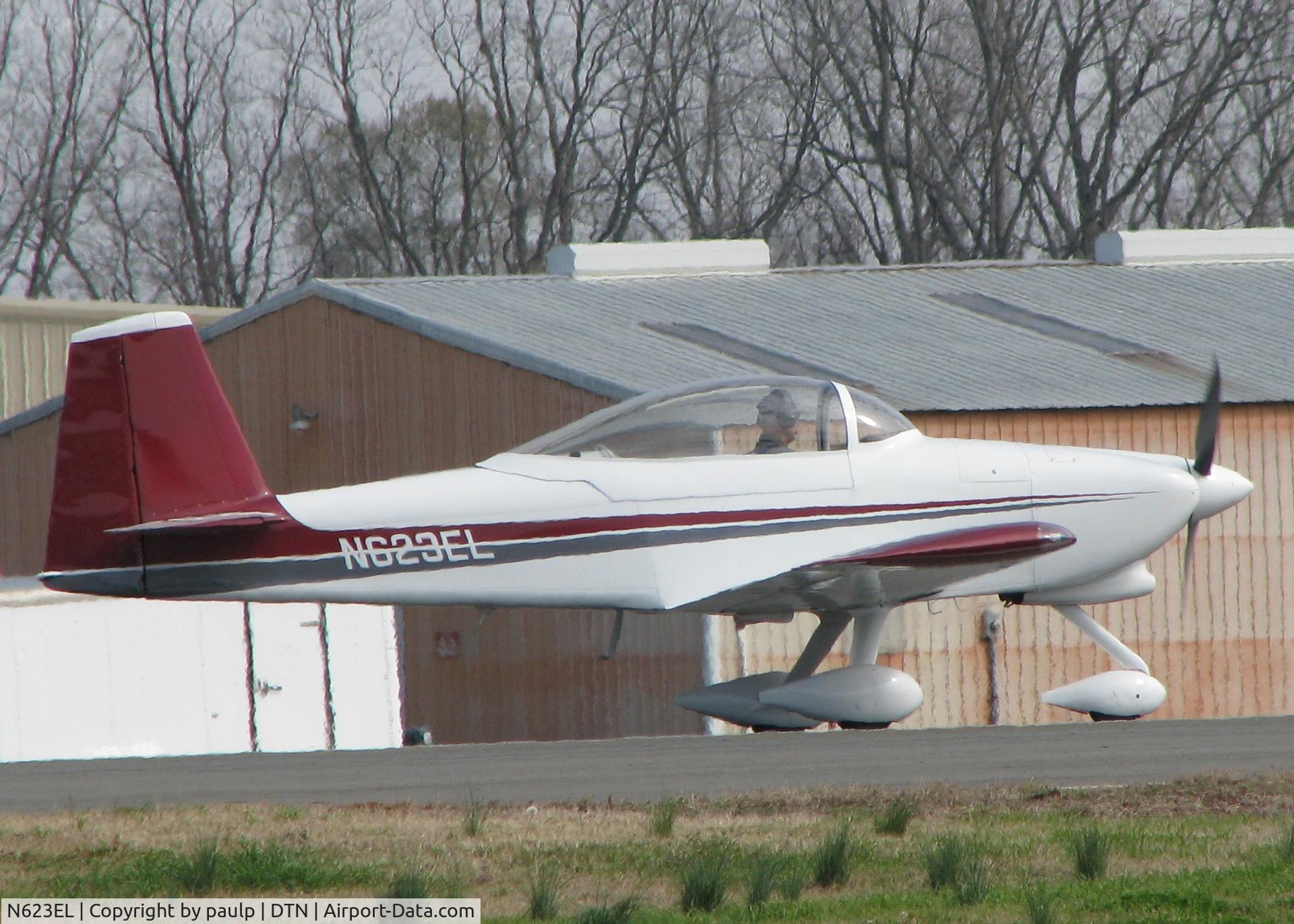 N623EL, 2007 Vans RV-8A C/N 81432, Taking off from Downtown Shreveport.