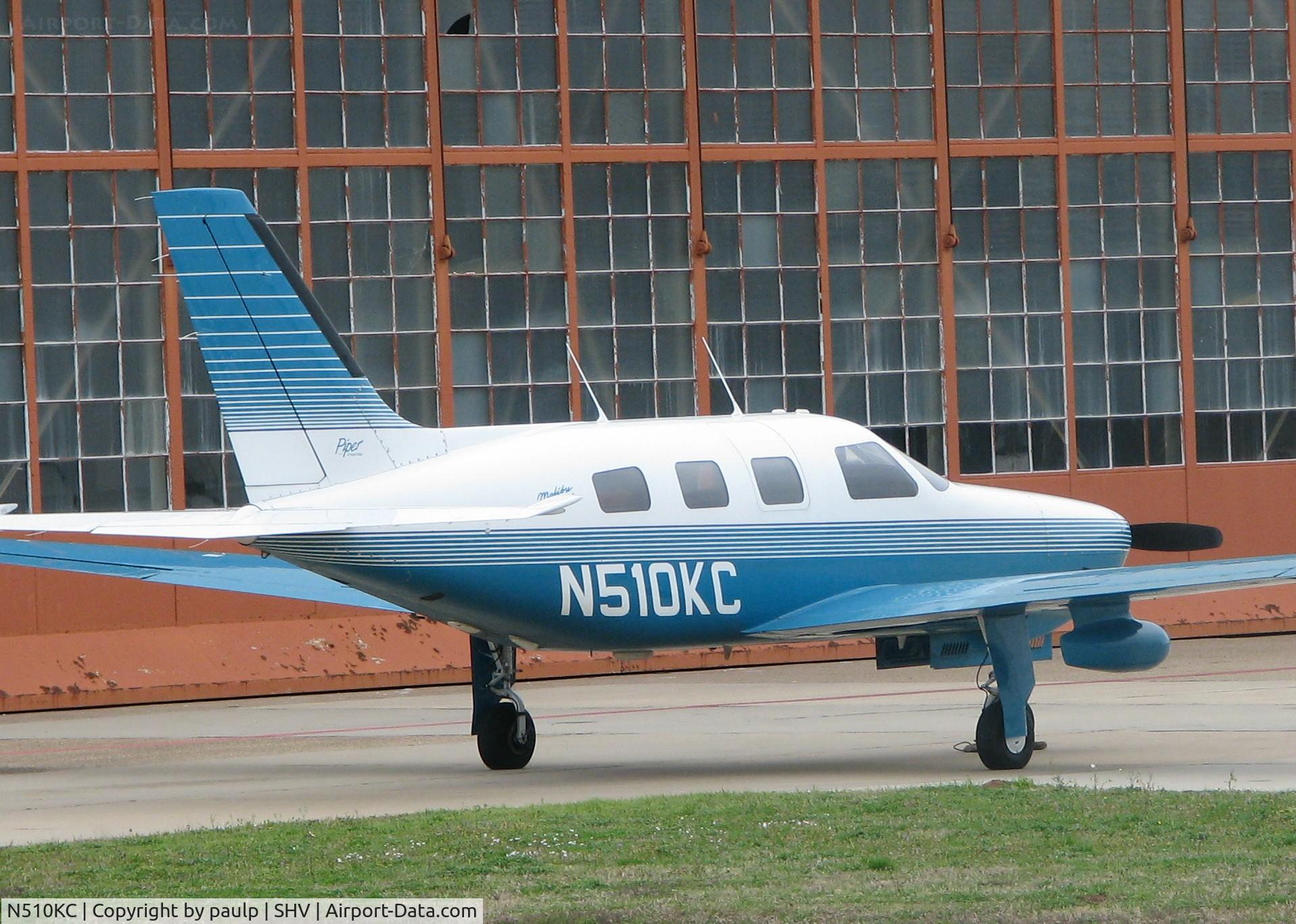 N510KC, 1993 Piper PA-46-350P Malibu Mirage C/N 4622151, Parked at the Shreveport Regional airport.