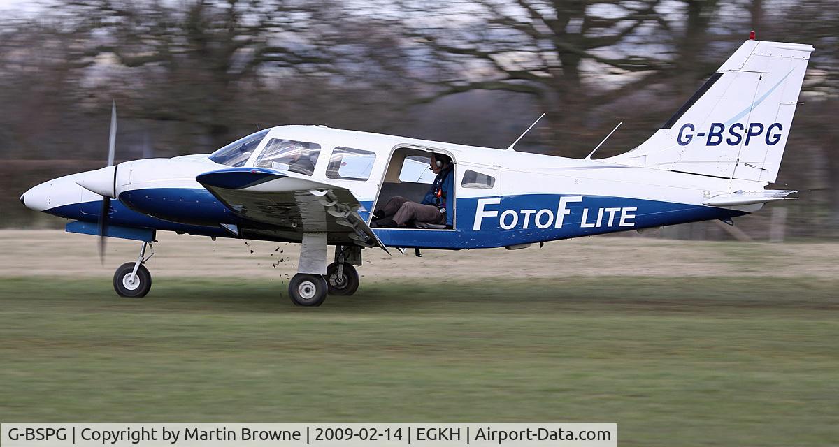 G-BSPG, 1980 Piper PA-34-200T Seneca II C/N 34-8070168, One of the two FOTOFLIGHT Senecas.