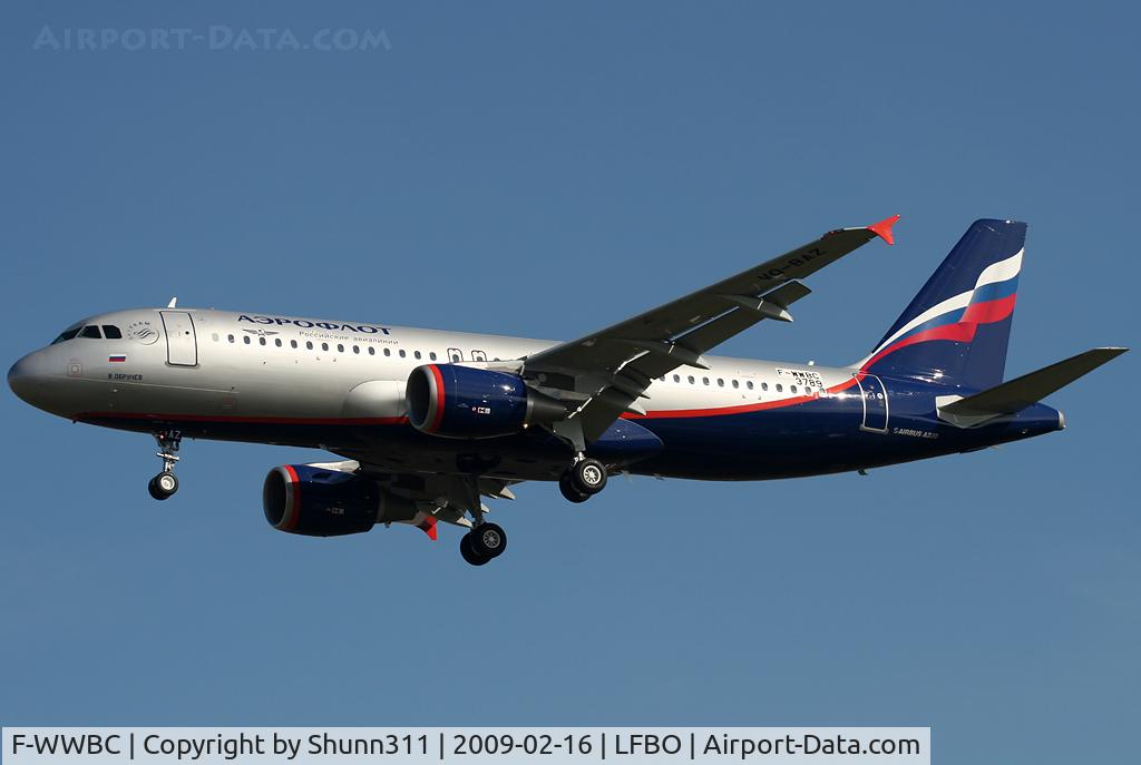 F-WWBC, 2009 Airbus A320-214 C/N 3789, C/n 3789 - To be VQ-BAZ