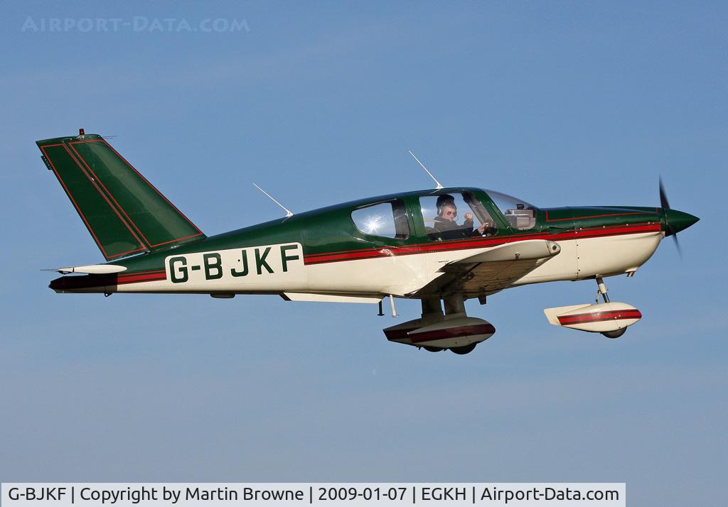 G-BJKF, 1981 Socata TB-9 Tampico C/N 240, Climbing away!