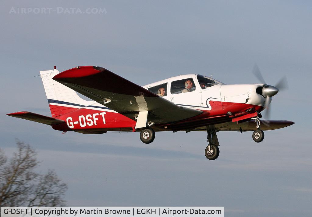 G-DSFT, 1973 Piper PA-28R-200-2 Cherokee Arrow II C/N 28R-7335157, Take off from Headcorn.