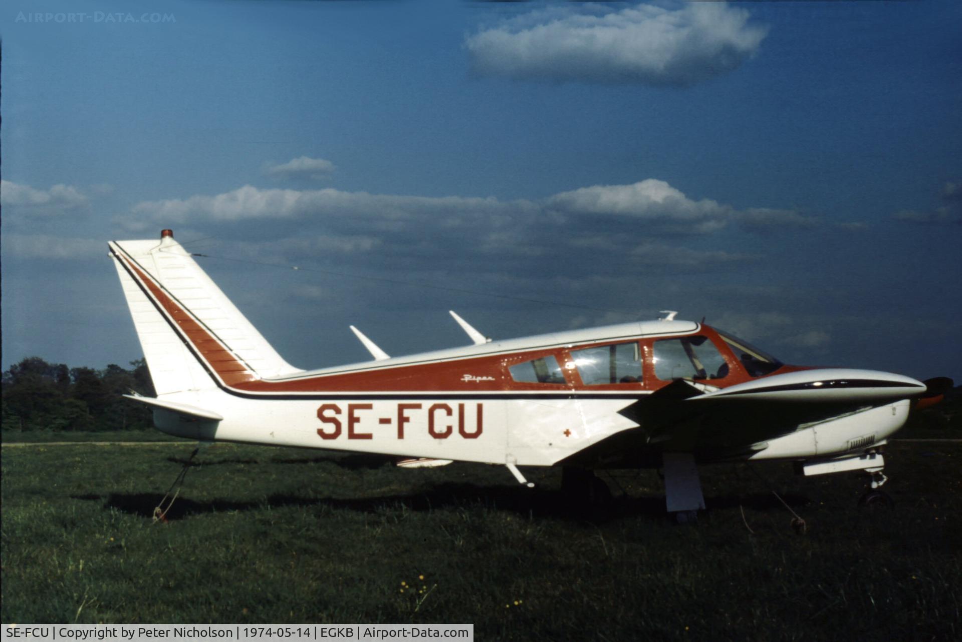 SE-FCU, 1968 Piper PA-28R-180 Cherokee Arrow C/N 28R-30332, This Cherokee Arrow attended Biggin Hill in the Summer of 1974.