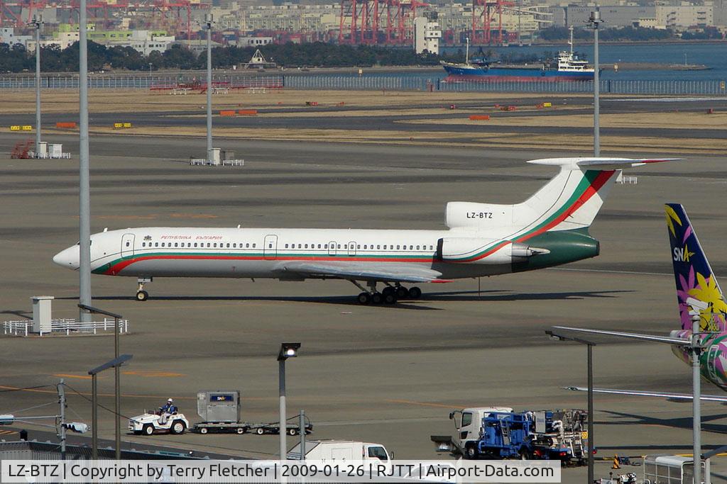 LZ-BTZ, 1988 Tupolev Tu-154M C/N 88A781, Bulgarian Govt Tu154 at Tokyo Haneda