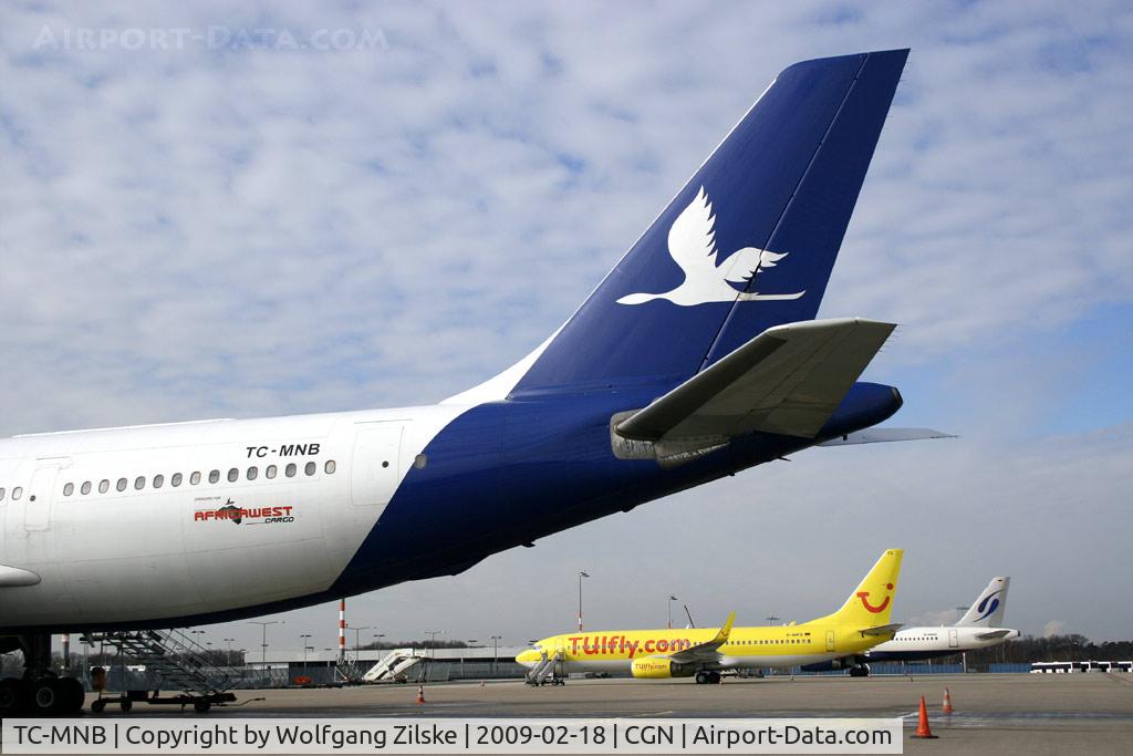 TC-MNB, Airbus A300F4-203 C/N 292, Tail with sticker
