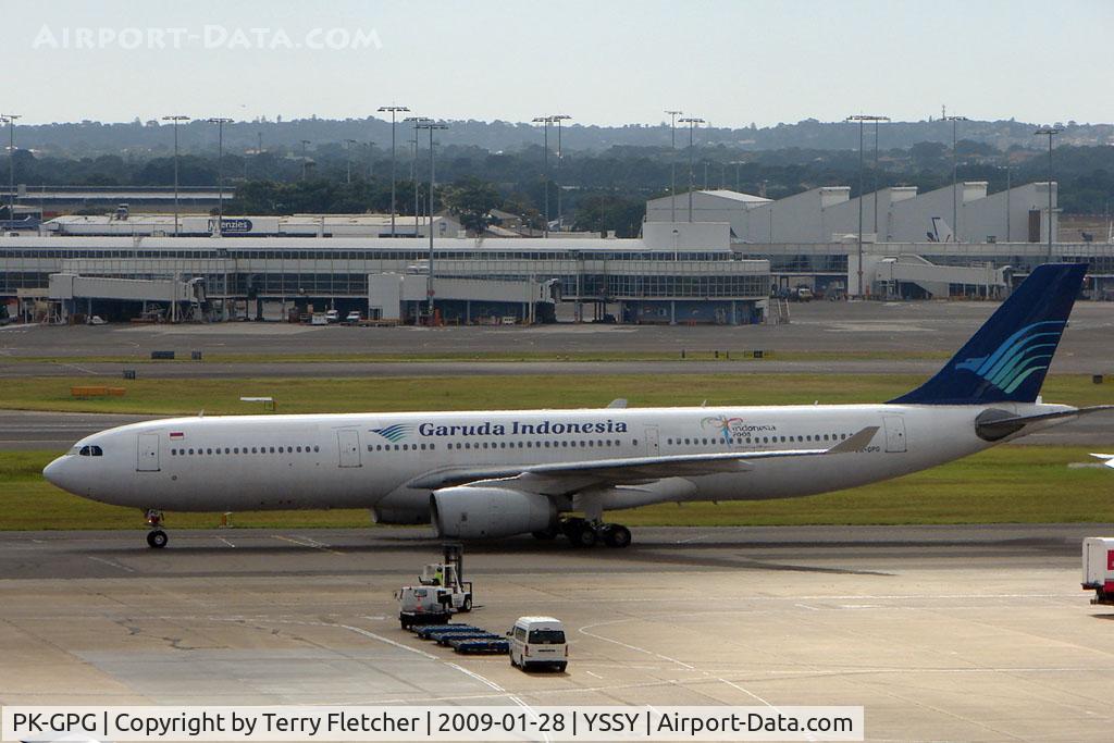 PK-GPG, 1997 Airbus A330-341 C/N 165, Garuda A330 at Sydney