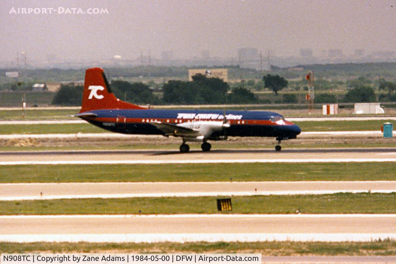 N908TC, 1968 Nihon YS-11A-200 C/N 2091, Trans-Central Airlines YS-11 at DFW