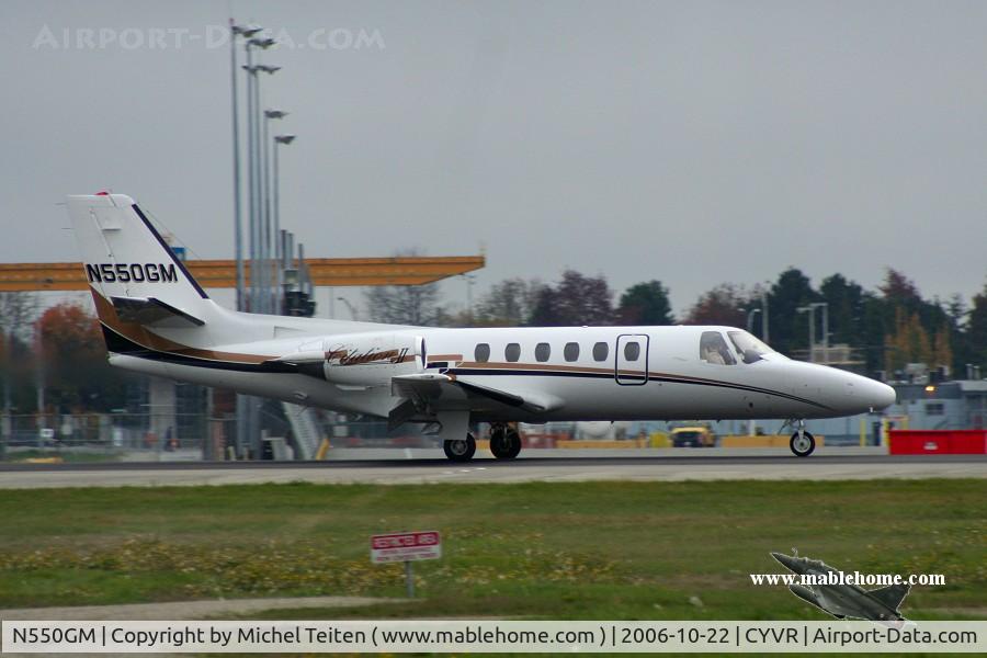 N550GM, 1982 Cessna 550 C/N 550-0344, Citation from JOKONGALE INC. Exported to Canada in Dec 2007