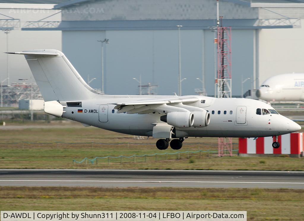 D-AWDL, 1983 British Aerospace BAe.146-100 C/N E1011, Landing rwy 14R
