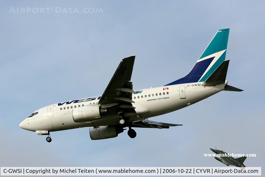 C-GWSI, 2005 Boeing 737-6CT C/N 34286, Westjet