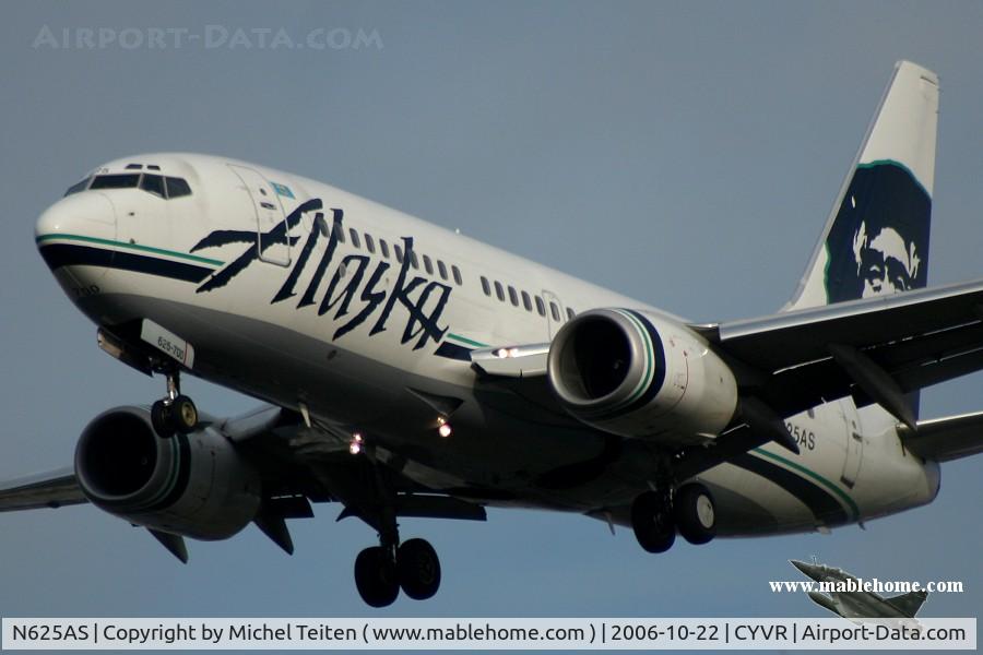 N625AS, 2001 Boeing 737-790 C/N 30792, Alaska Airlines
