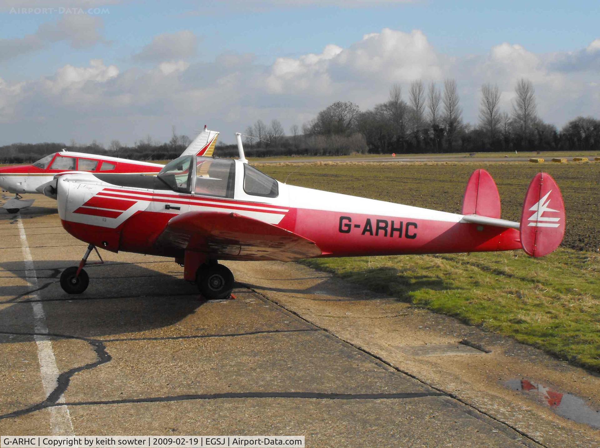 G-ARHC, 1960 Forney F-1A Aircoupe C/N 5734, present for maintenance