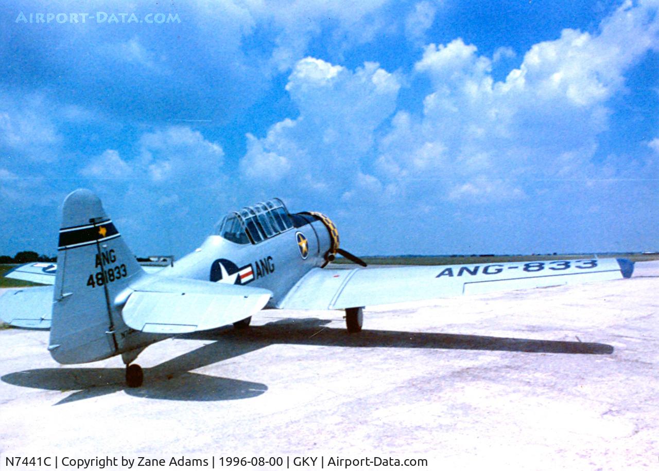 N7441C, 1945 North American AT-6F Texan C/N 12142555, At Meacham Field