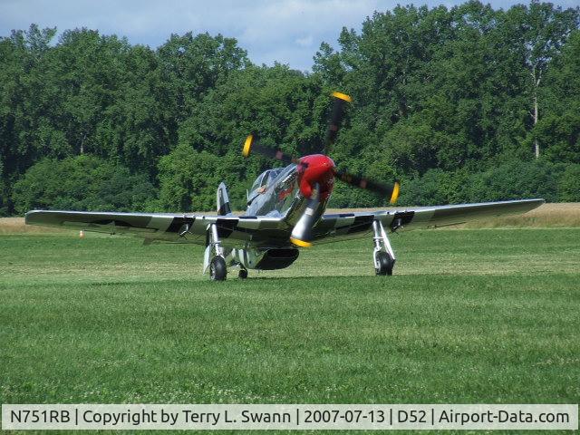 N751RB, 1944 North American P-51D Mustang C/N 44-13903JP, At Geneseo Airshow 2007
