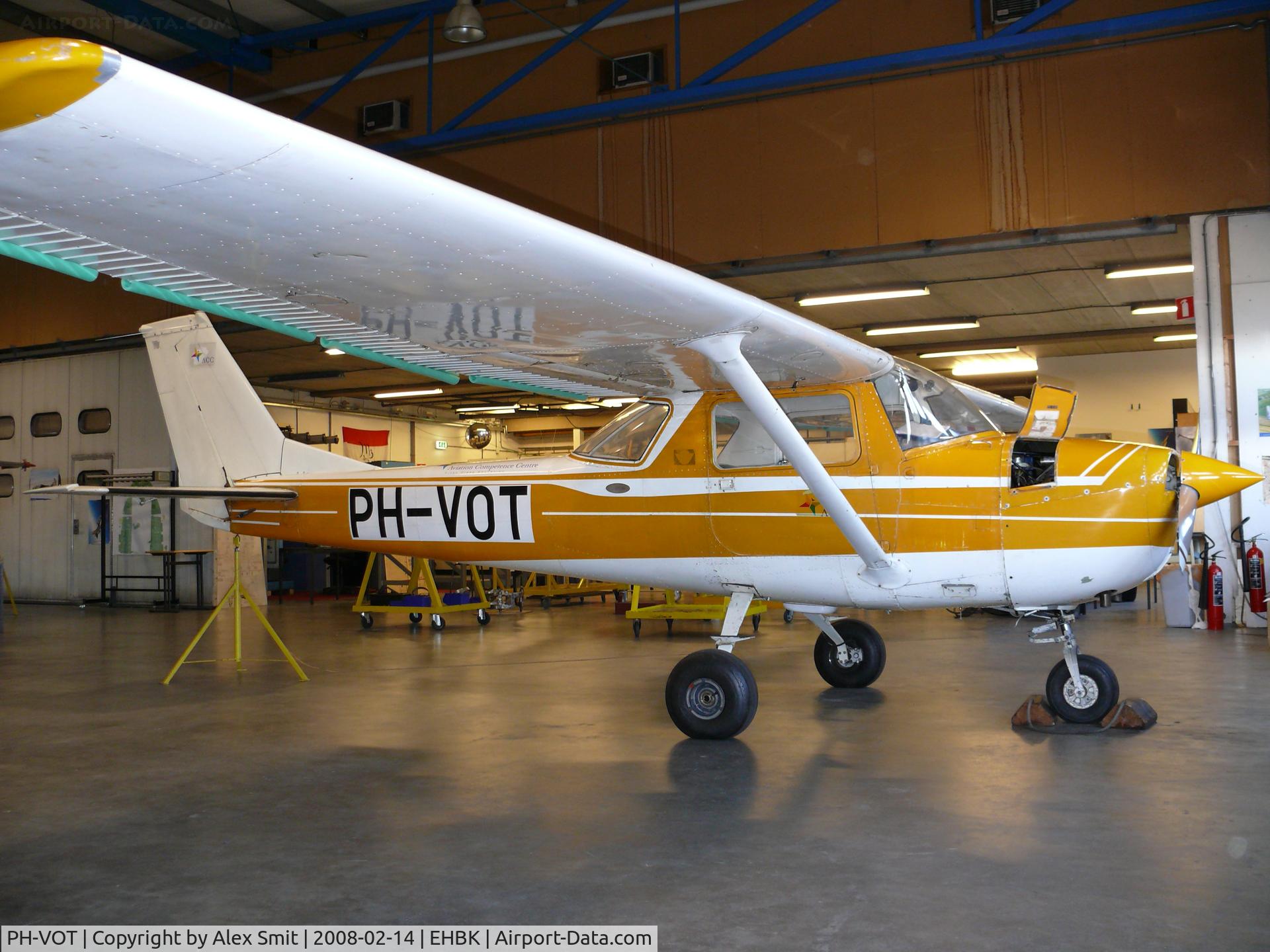 PH-VOT, Cessna CF150K C/N 150-623, Cessna CF150K PH-VOT instructional airframe at Leeuwenborg Opleidingen at Maastricht Airport ex D-ECDB