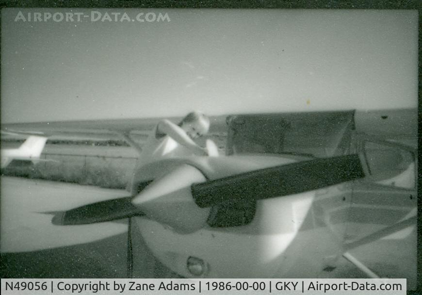 N49056, Cessna 152 C/N 15281127, This aircraft was destroyed and the pilot killed when he stole the aircraft and flew into powerlines while intoxicated. (This photo from a scan of a B&W contact sheet - I am the pilot in these photos)