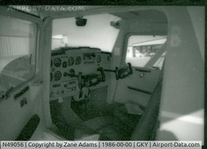 N49056, Cessna 152 C/N 15281127, This aircraft was destroyed and the pilot killed when he stole the aircraft and flew into powerlines while intoxicated. (This photo from a scan of a B&W contact sheet - I am the pilot in these photos)