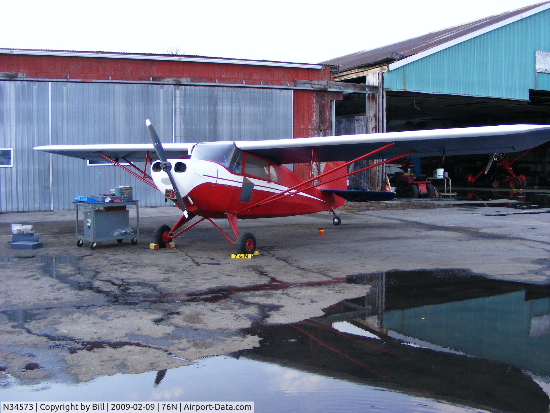 N34573, 1941 Aeronca 65-CA Super Chief C/N CA-15411, After a repaint to spruce it up. Still at 76N