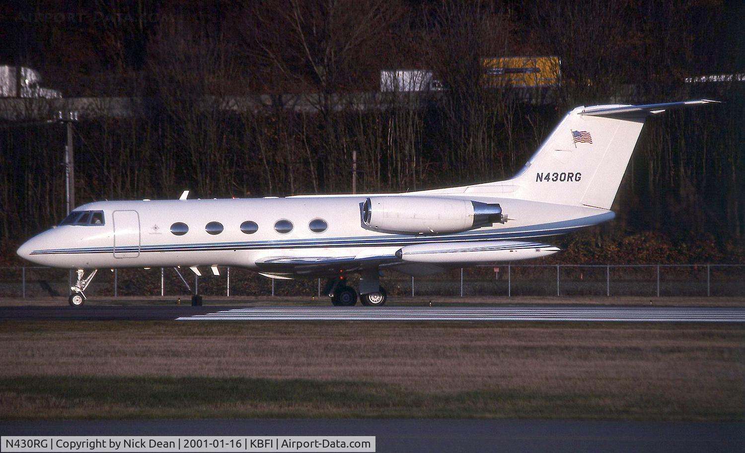 N430RG, 1979 Grumman G-1159 Gulfstream II-TT C/N 235, KBFI