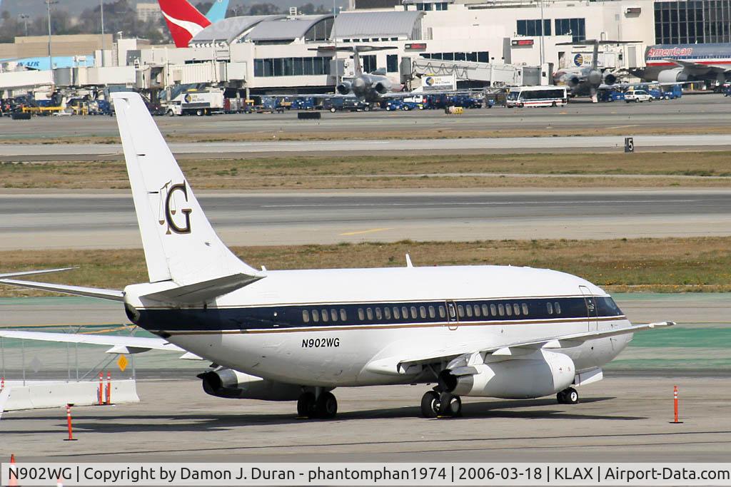 N902WG, 1981 Boeing 737-2H6 C/N 22620, Shot from the end of 105 fwy looking down into private /charter jet area.