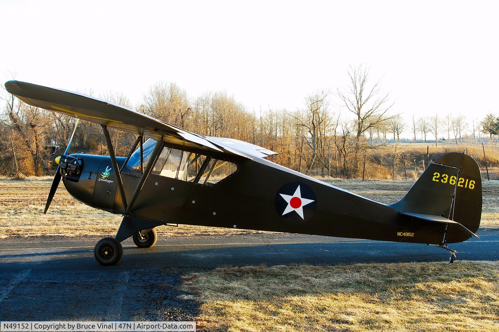 N49152, 1942 Aeronca 0-58B Grasshopper C/N 058B-2422, Love The Bullet Holes