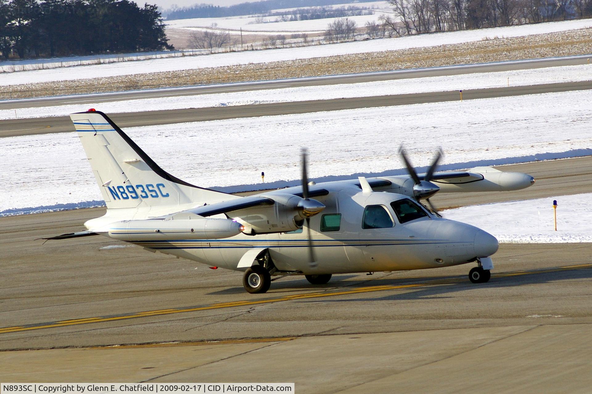 N893SC, 1974 Mitsubishi MU-2B-26A C/N 321SA, Taxiing to Landmark FBO, as seen from my office window.