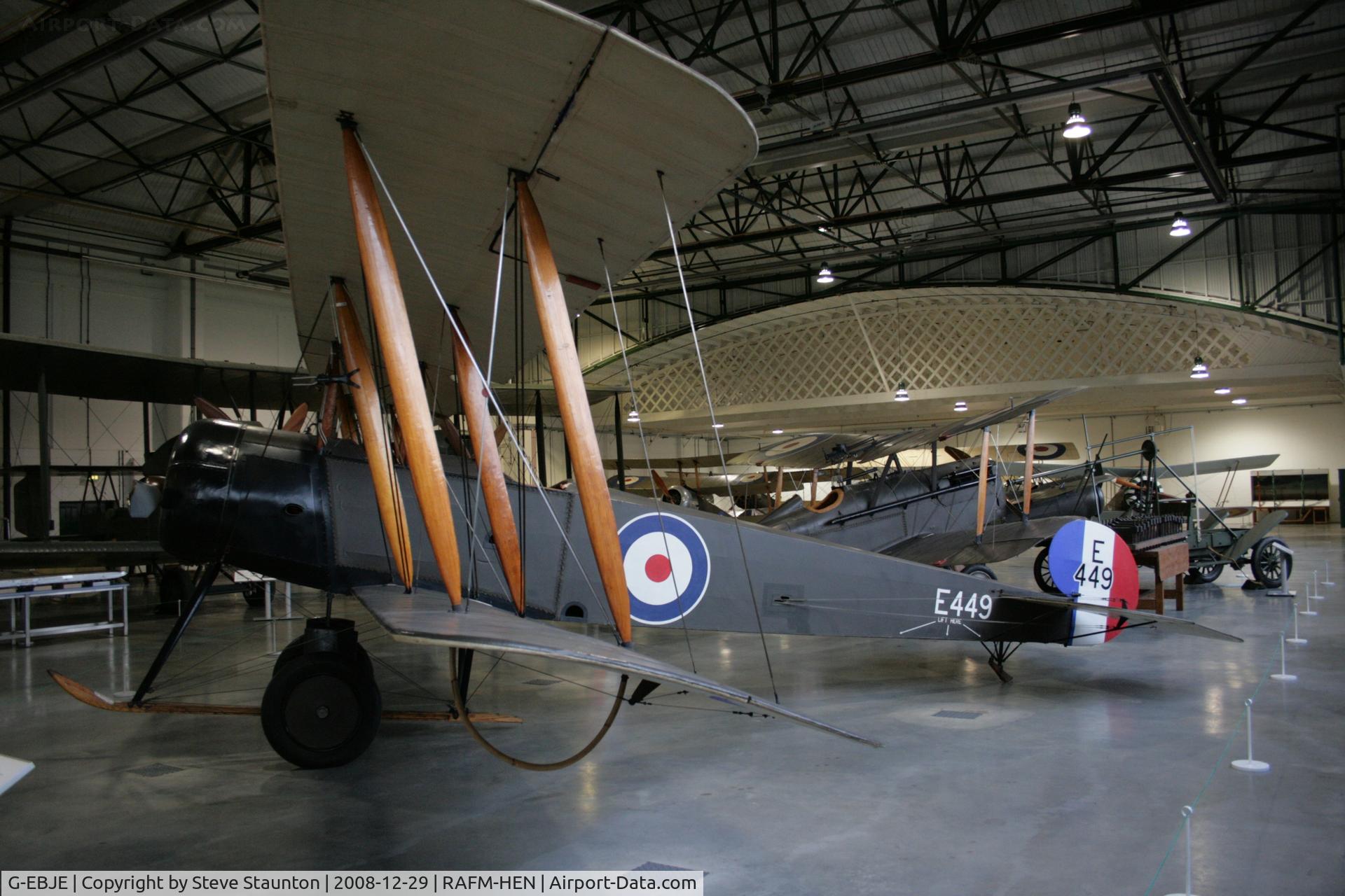 E449, 1966 Avro 504K C/N 927, Taken at the RAF Museum, Hendon. December 2008