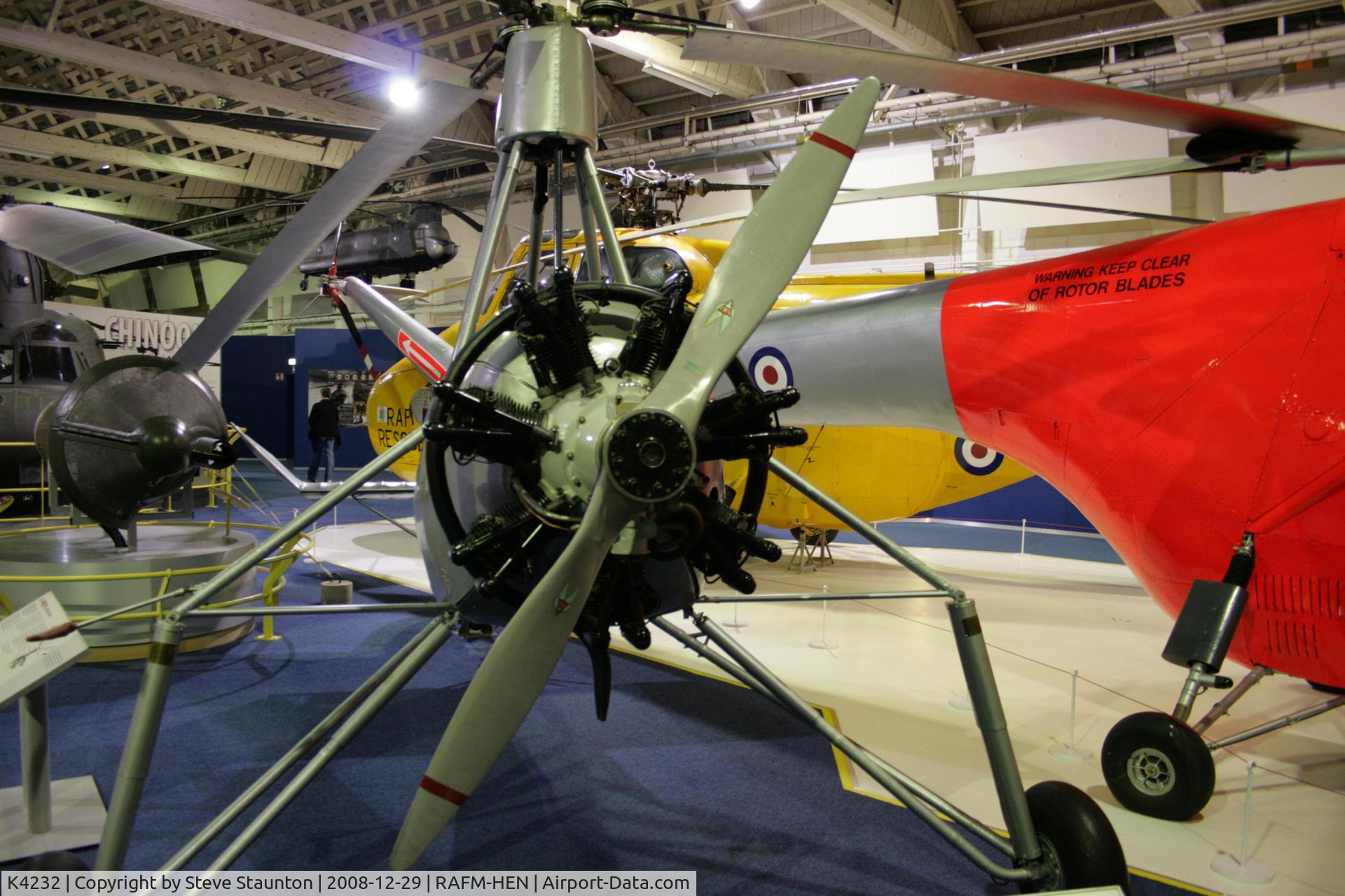 K4232, Avro 671 Rota I (Cierva C-30A) C/N R3/CA/40, Taken at the RAF Museum, Hendon. December 2008