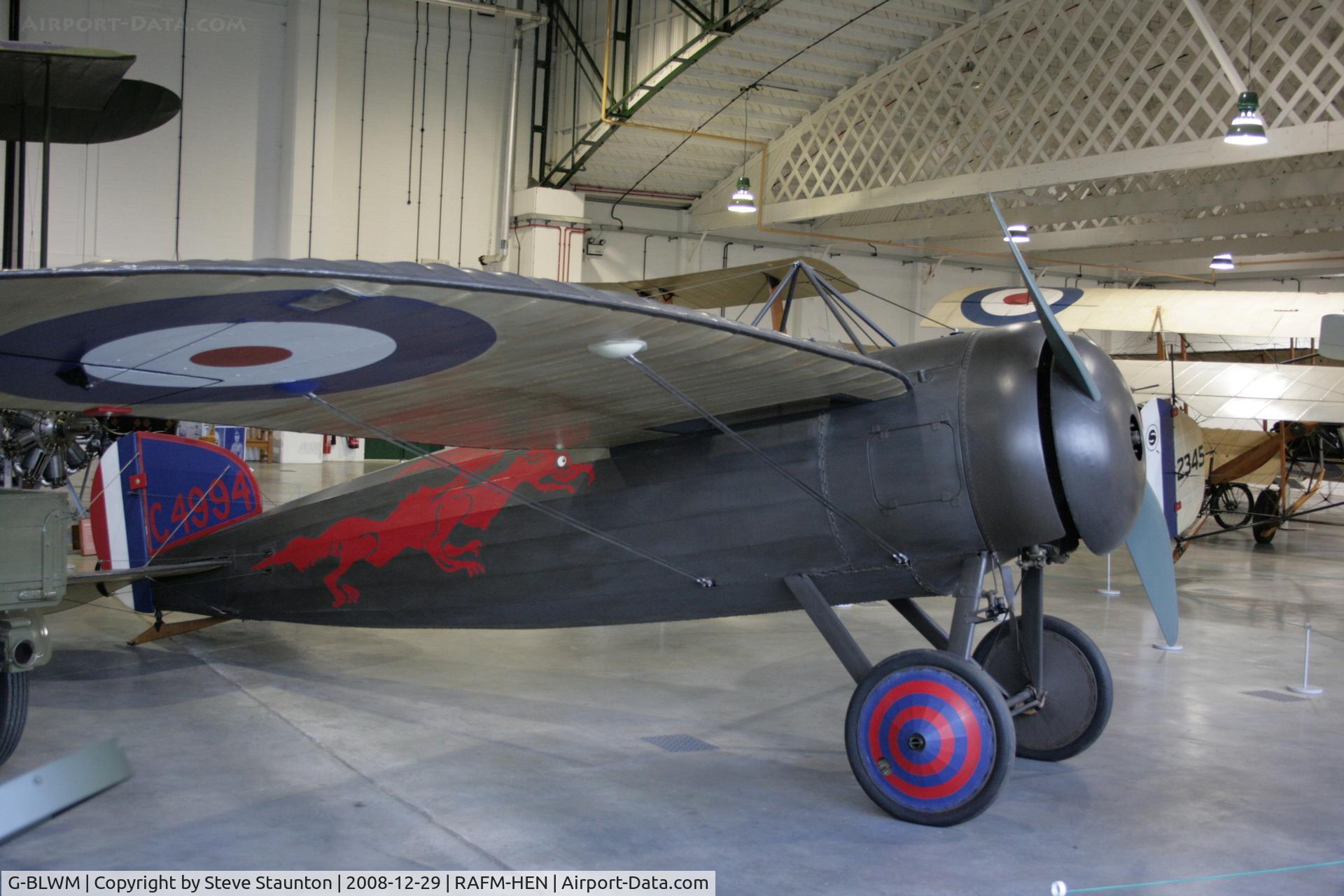 G-BLWM, 1987 Bristol M-1C Replica C/N PFA 112-10892, Taken at the RAF Museum, Hendon. December 2008