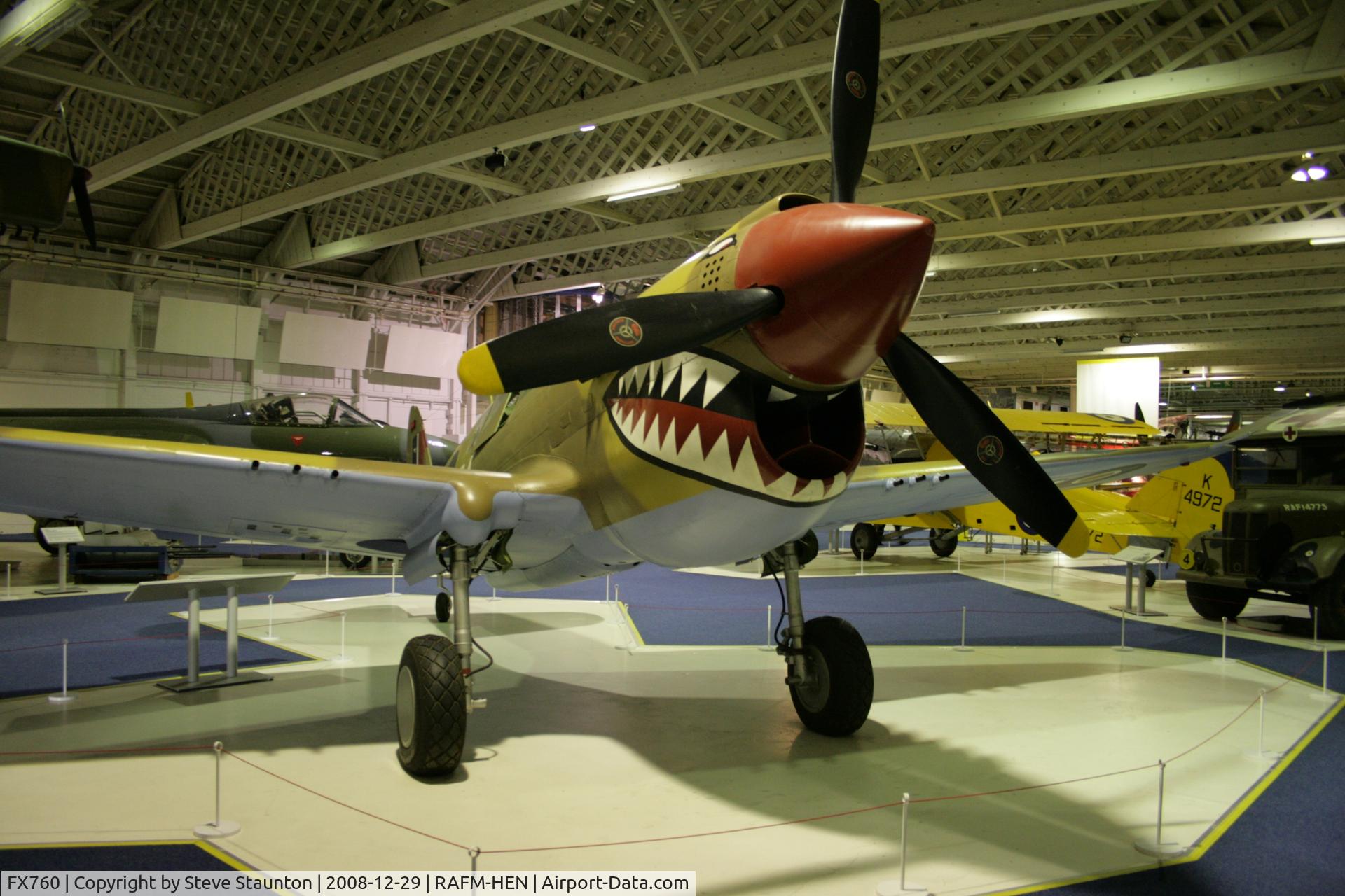 FX760, Curtiss Kittyhawk IV C/N 33840, Taken at the RAF Museum, Hendon. December 2008