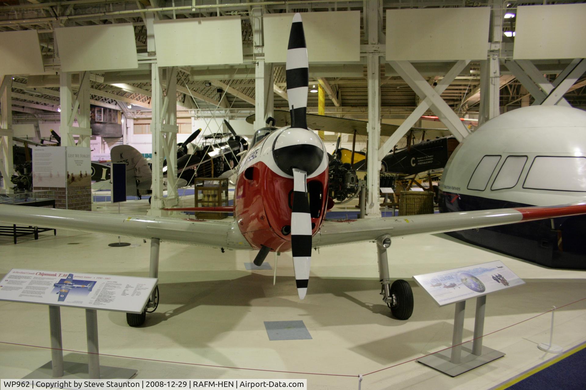 WP962, De Havilland DHC-1 Chipmunk T.10 C/N C1/0809, Taken at the RAF Museum, Hendon. December 2008
